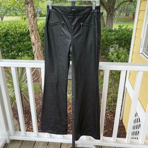 Worth Vegan Leather Bootcut Pants - Picture 1 of 6